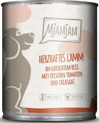 Produktbild von Mjamjam herzhaftes Lamm an gekochtem Reis mit frischen Tomaten 800gx6