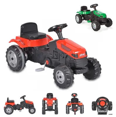 Immagine prodotto di Trattore per bambini Pilsan 07314 Active, pedali, sedile multiregolabile, da 3 anni rosso
