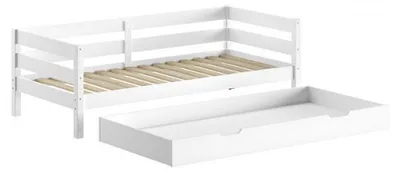 Image de Vipack Lit capitaine margrit 90 x 200 blanc avec tiroir