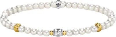 Produktbild von THOMAS SABO Perlenarmband "Magic Stars" Silber goldfarben Pe