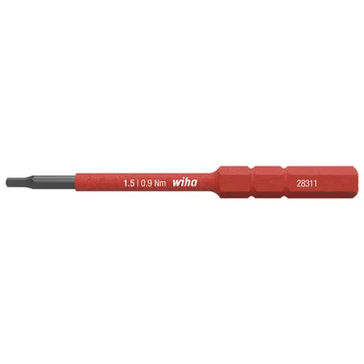 Produktbild von Wiha SoftFinish® electric slimBit, Sechskant (2831-18) 1,5 mm, 75 mm, 6,0 mm
