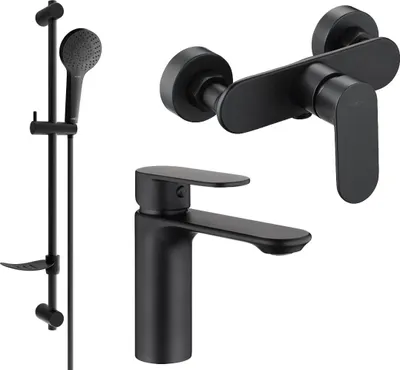 Produktbild von Mexen Milo DF05 Brausegarnitur, Schwarz - 71304DF05-70