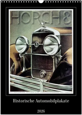 Produktbild von Historische Automobilplakate (Wandkalender 2026 DIN A3 hoch), CALVENDO Monatskalender