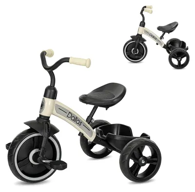 Produktbild von Lorelli Dallas Kinder Dreirad – leichtes Dreirad mit EVA-Rädern, ergonomisch höhenverstellbarem Sitz & Korb, ab 2 bis 6 Jahren, bis 25 kg