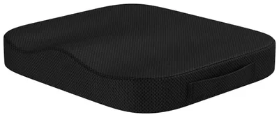 Productafbeelding van Ergonomisch zitkussen van traagschuim, medium stevigheid (RG45), wellness zwart, 41 cm x 41 cm x 5 cm
