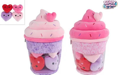 Produktbild von Van Manen Plüsch-Eis Kuscheltier mit Herzen - Fluffy Menu 36cm Spielzeug