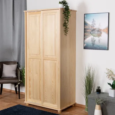 Produktbild von Kleiderschrank Kiefer massiv natur