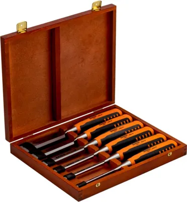 Produktbild von Bahco 424P-S6-EUR, Meißel-Set, Schwarz, Orange, 285 mm, 235 mm, 42 mm, 1,39 kg