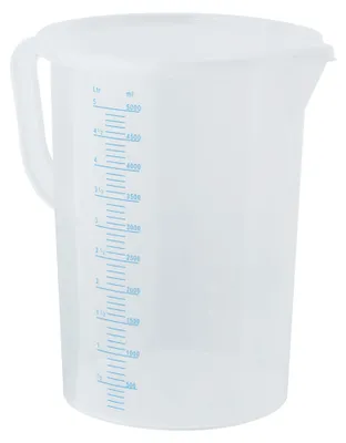 Produktbild von Messbecher mit Deckel, Kunststoff, mit Skala, 5 Liter