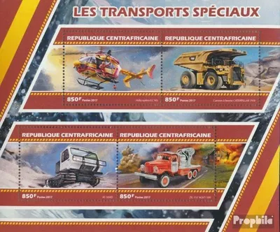 Produktbild von Briefmarken Zentralafrikanische Republik 2017 Mi 6965-6968 Kleinbogen (kompl. Ausgabe) postfrisch Sondertransport