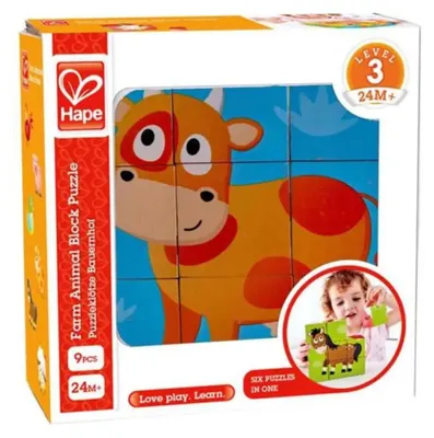 Produktbild von Blockpuzzle Bauernhof / 9 Teile