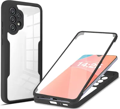 Produktbild von 360 Grad Rundum Schutz Handyhülle für Samsung Galaxy A13 5G Full Cover Vollschutz Case Farbe: Schwarz