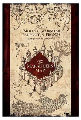 Obrázok produktu pre Harry Potter – „The Marauders Map“ Maxi plagát CD1179 (jednotná veľkosť) (farebný)