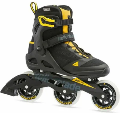 Image de Rollerblade patins à roulettes en ligne Macroblade 100 3WD (noir/jaune safran) patins à roulettes en ligne 45