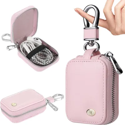 Produktbild von Kopfhörer-Etui, PolyurethanKunststoff, 80 x 55 x 33 mm, mit Reißverschluss, für Zubehör