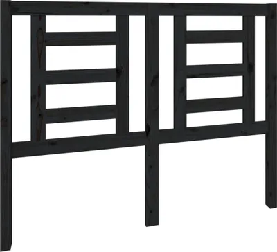 Produktbild von vidaXL Kopfteil Schwarz 126x4x100 cm Massivholz Kiefer