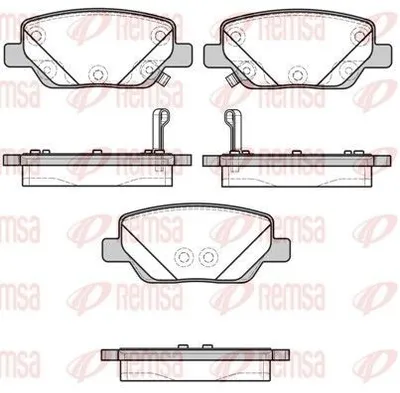 Produktbild von REMSA Bremsbeläge Satz Hinten Bremsklötze für FIAT TIPO Kombi (356) 1700.02