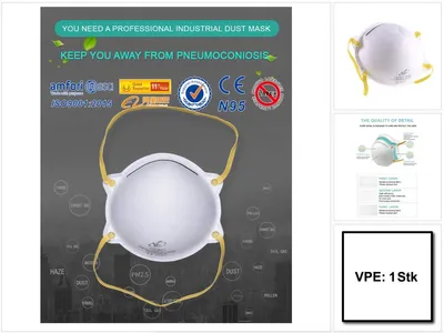 Obrázek produktu pro Protiprachová maska VIC VIC821 (1 ks) – třívrstvá, FFP2, ergonomický tvar