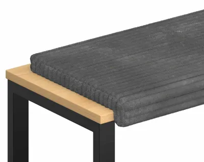 Produktbild von vidaXL Bankkissen Plüschcord Hellgrau Tiefe 35 cm