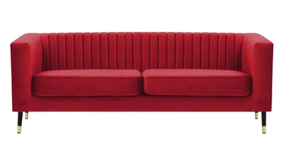 Produktbild von SLF24 - Dreisitzer-Sofa Slender - rot - Velluto 7