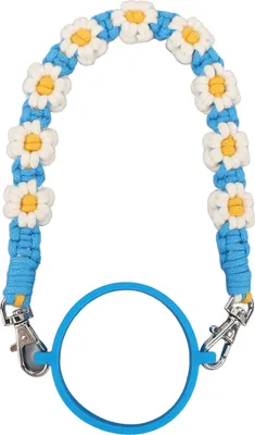 Immagine prodotto di Bottiglia d'acqua Maniglia Fiori carino Silicone Loop mano intrecciata Corda tazza cordino per Outdoor Travelling Camping Blu