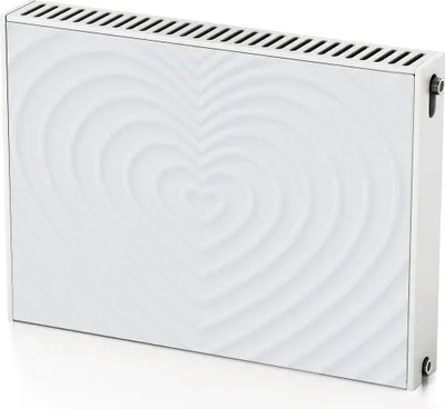 Produktbild von Herz – Magnetische Heizkörperabdeckung – 80x60 cm – Magnet Heizkörperabdeckung – 3D Würfel – Heizkörperverkleidung – Magnetische Wandverkleidung – Wetterfest