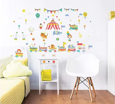 Produktbild von Walltastic 44968, 56 Stück(e), Circus, Mehrfarbig