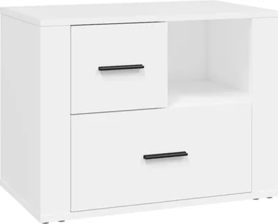 Obrázek produktu pro vidaXL Noční stolek bílý 60x36x45 cm Dřevěný materiál