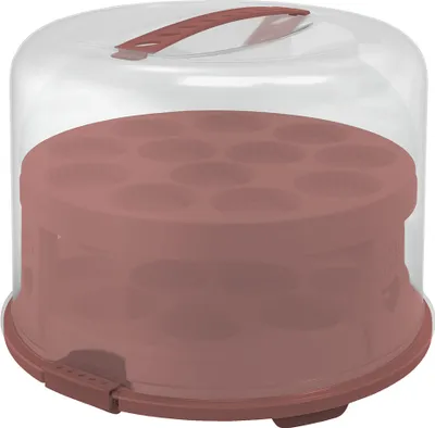Produktbild von Rotho Tortenglocke XL Fresh - Tortenbehälter 35,5 x 34,5 x 26,0 cm spülmaschinenfest - Kuchenhaube - Kuchen Transportbox mit Verschlusssystem