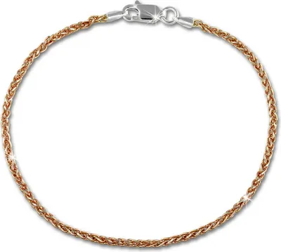 Produktbild von SilberDream 19cm Armband Zopf poliert silber rose Damen Schmuck D2SDA2069E