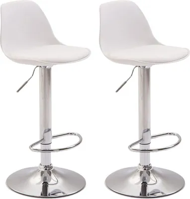 Produktbild von Set mit 2 modernen Barhockern – Barhocker – höhenverstellbar, Trompetenfuß-Design