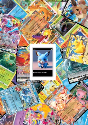 Produktbild von 50 Pokemon Karten - 1 V oder EX Karte - Deutsch - inkl. BenjiChu Sammelobjekt