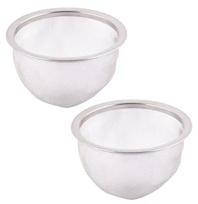 Teefilter aus Edelstahl, rund, 80 mm, 2 Stück