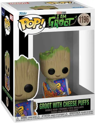 Produktbild von Marvel I Am Groot - Groot With Cheese Puffs 1196 - Funko Pop! Vinyl Figur