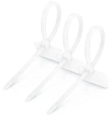 Produktbild von packivo Kabelbinder mit Beschriftungsfeld - 100 Stück - 2,5 x 100mm, Weiß