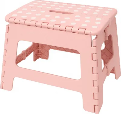 Zdjęcie produktu dla Excellent Houseware | Składany taboret - Składany taboret - 29 x 22 x 22 cm - Różowy - Taboret - Składany - Obciążenie 150 kg