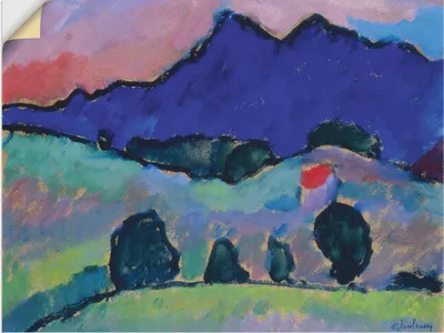 Produktbild von ARTland Wandbild, selbstklebend Blauer Berg. 1910 Größe: 80x60 cm
