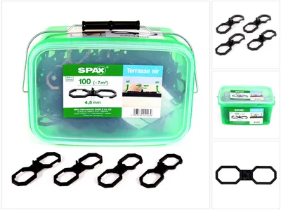 Obrázok produktu pre SPAX® 4009422545009 SPAX® Terrassen-Abstandshalter AIR 4,5 mm, 100 St.