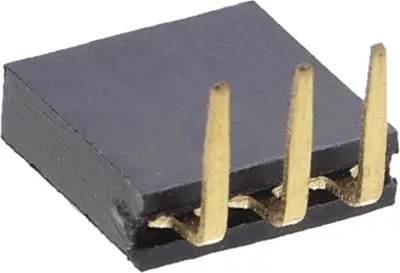 Produktbild von Buchsenleiste 2.54mm, gebogen, 1-reihig, 4,65mm : 3-polig Ausführung: 3-polig