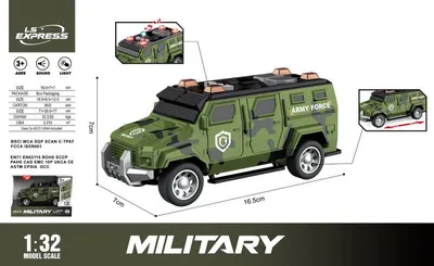 Produktbild von Wiky Vehicles Militärfahrzeug mit Licht und Sound 16,5 cm Schwungantrieb