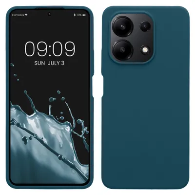 Produktbild von kwmobile Hülle kompatibel mit Xiaomi Redmi Note 13 4G Hülle - Silikon Handy Case - Handyhülle weiche Oberfläche - kabelloses Laden - Petrol matt
