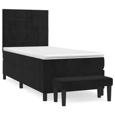 Immagine prodotto di vidaXL Letto a molle con materasso nero 80x200 cm in velluto