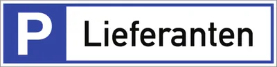 Produktbild von Dreifke® Schild, Parkplatzreservierer Lieferanten, Alu, 460x110 mm