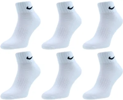 Produktbild von 6 Paar Nike Herren Damen One Quater Socks Kurze Socke Knöchelhoch - Farbe: weiß - Größe: 42-46