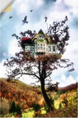 Produktbild von ARTland Wandbild, selbstklebend Das Baumhaus Größe: 60x90 cm