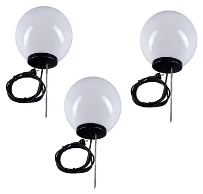 Produktbild von Kugelleuchten Kugellampe Außenleuchte 3er-Set Ø 30cm Erdspieß Außenlampe