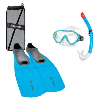 Produktbild von Abysstar Logo Junior-schnorchelset Blau EU 37-38 Blau EU 37-38