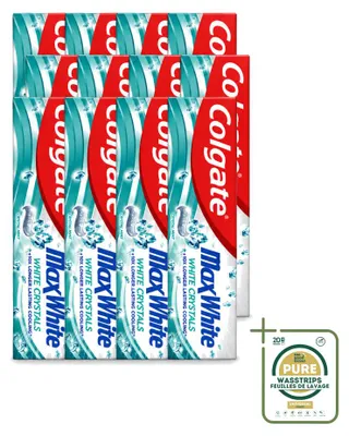 Productafbeelding van 12 x Colgate Max White Whitening Crystals tandpasta - 100 ml - Verpakking met 12 stuks