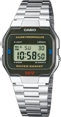 Immagine prodotto di Casio A163WA-1QES. Tipo: Orologio da polso, Sesso consigliato: Maschio, Colore cassa: Metallizzato chiaro. Batteria ricaricabile/tipo di batteria: CR2016, Durata della batteria: 7 anno/i. Larghezza: 33 mm, Profondità: 9,1 mm, Altezza: 36,8 mm (A163WA-1QES)