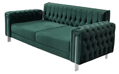 Produktbild von Sofa 3 sitzer mit Sessel Grün Chesterfield Couchgarnitur Wohnzimmer